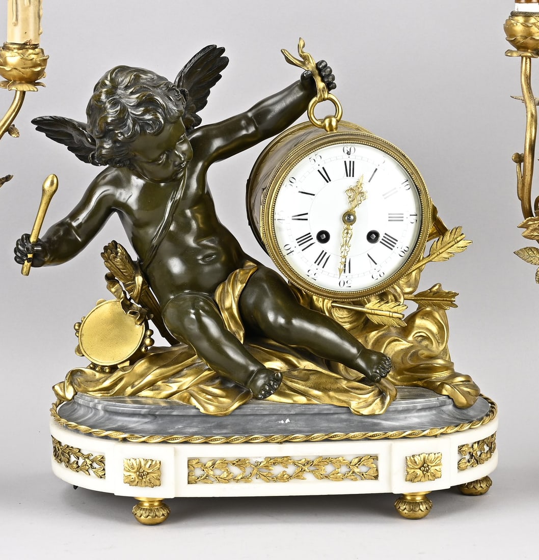 Capital clock set, 1850 - 2