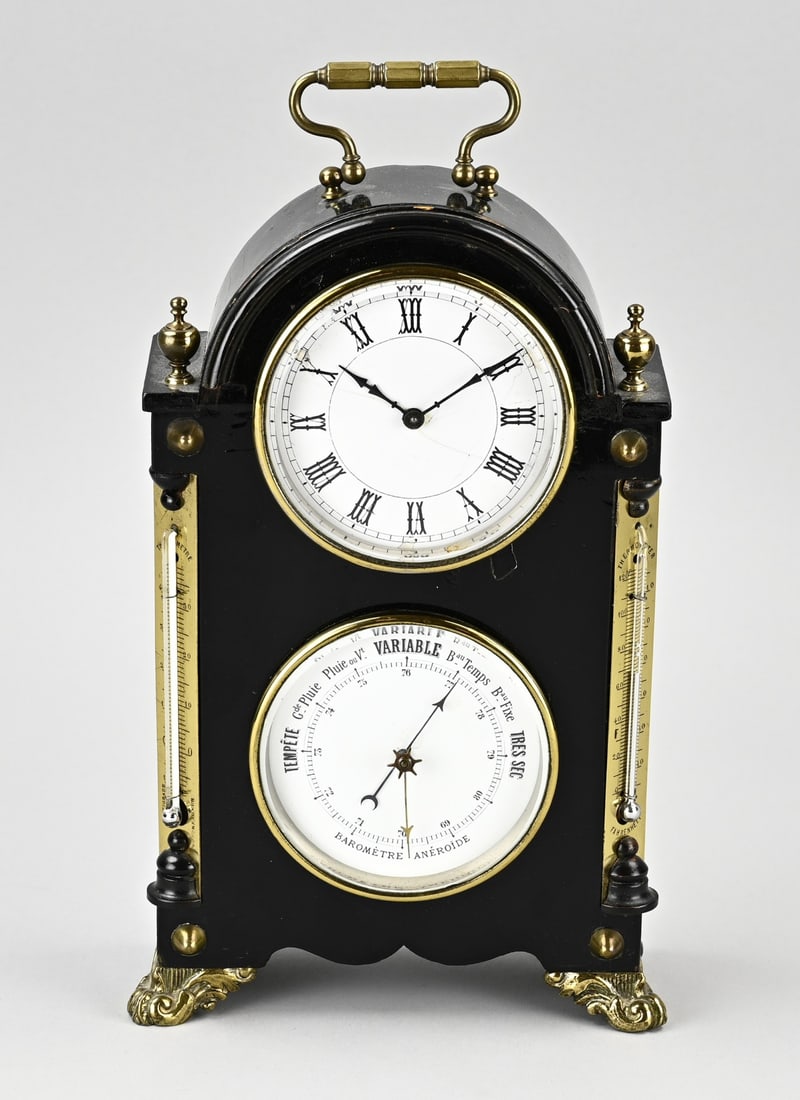 French table clock, H 28 cm. (1 of 2)