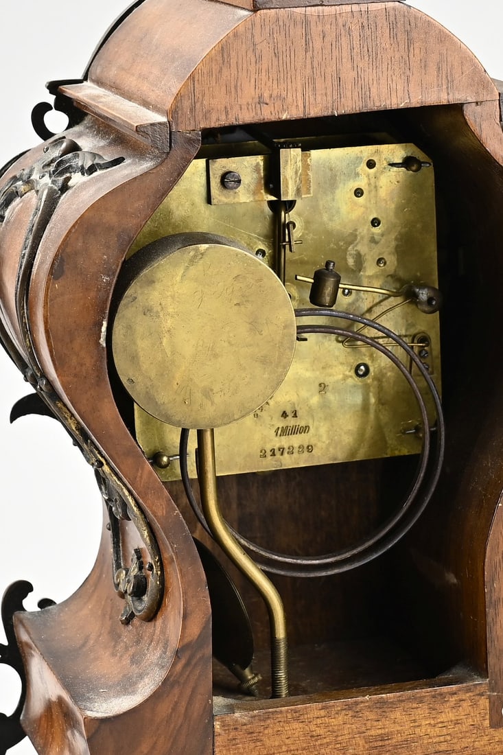 German table clock, H 36 cm. - 2