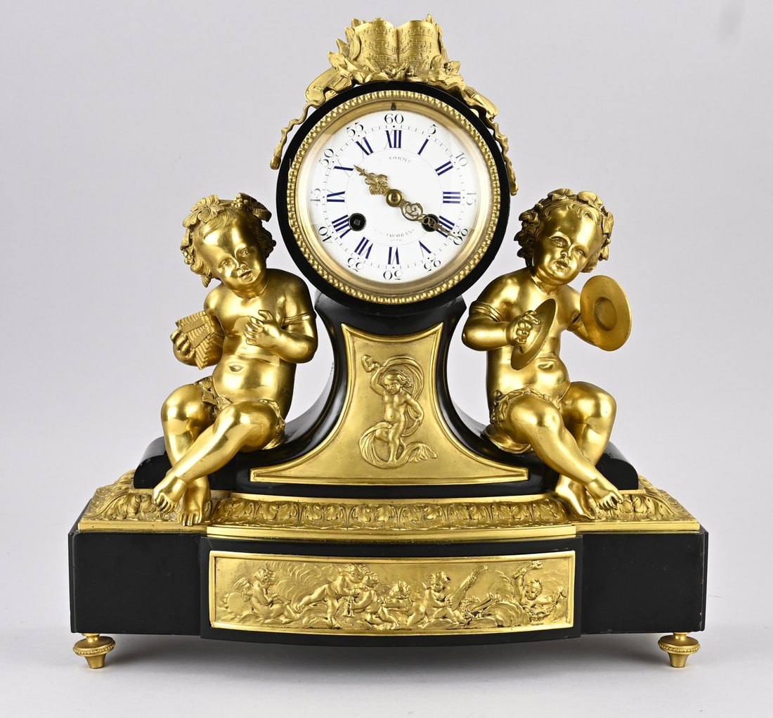 French pendulum clock with putti (1 of 2)