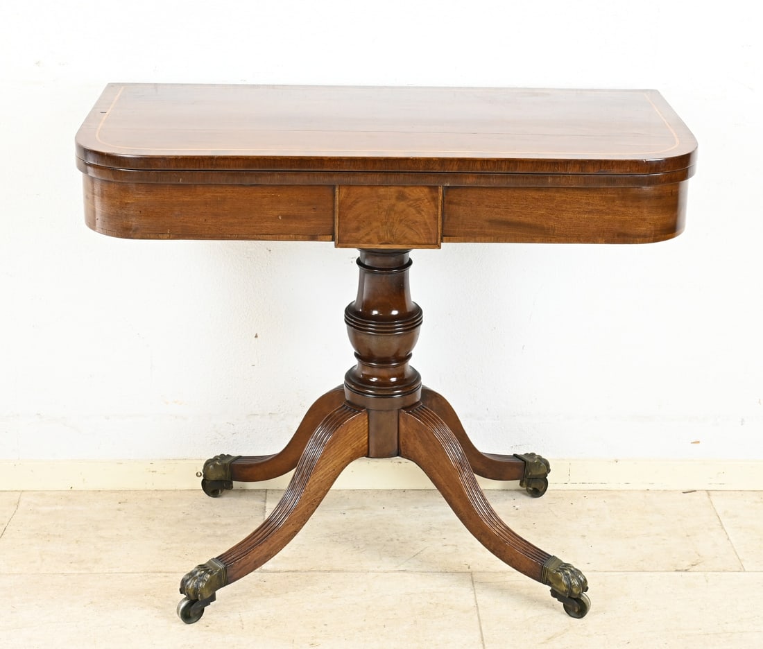 Mahogany game table (1 of 2)
