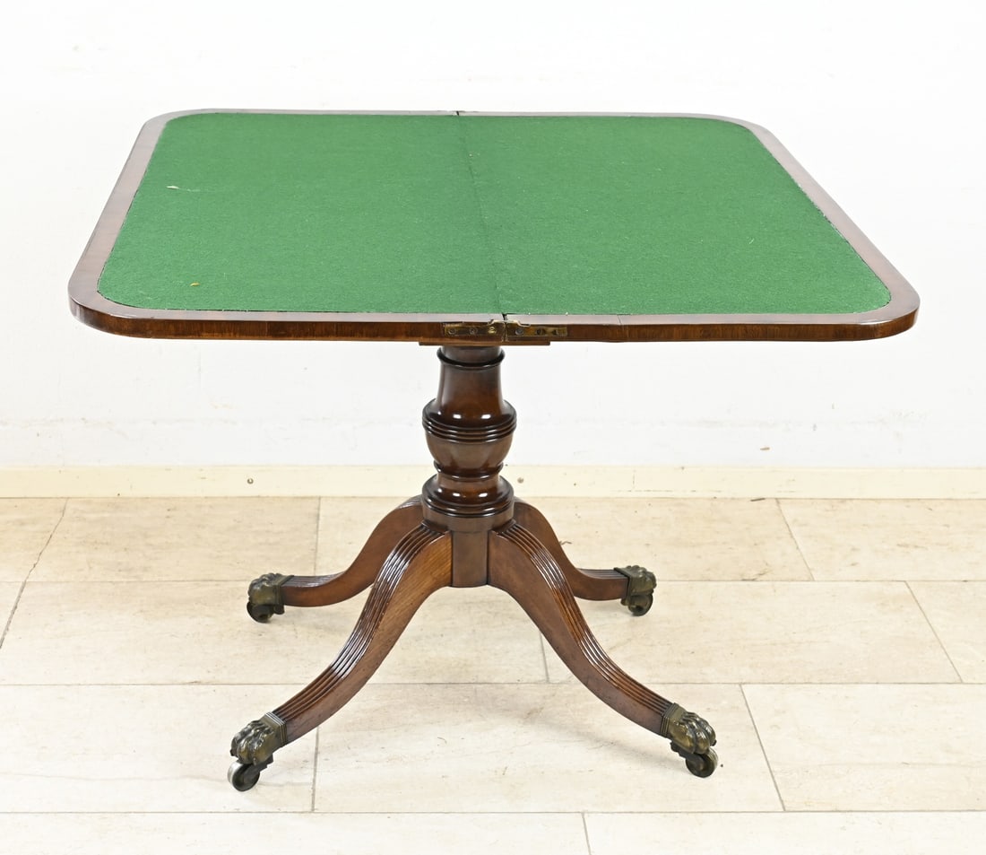 Mahogany game table - 2
