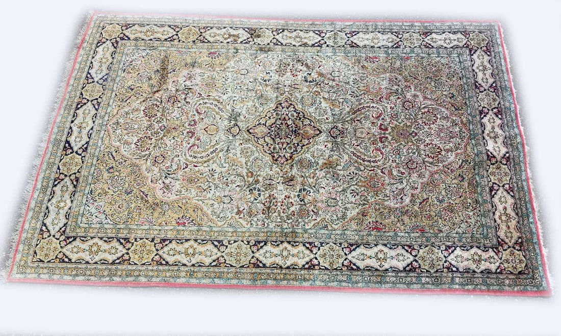Silk carpet, 213 x 136 cm. (1 of 3)