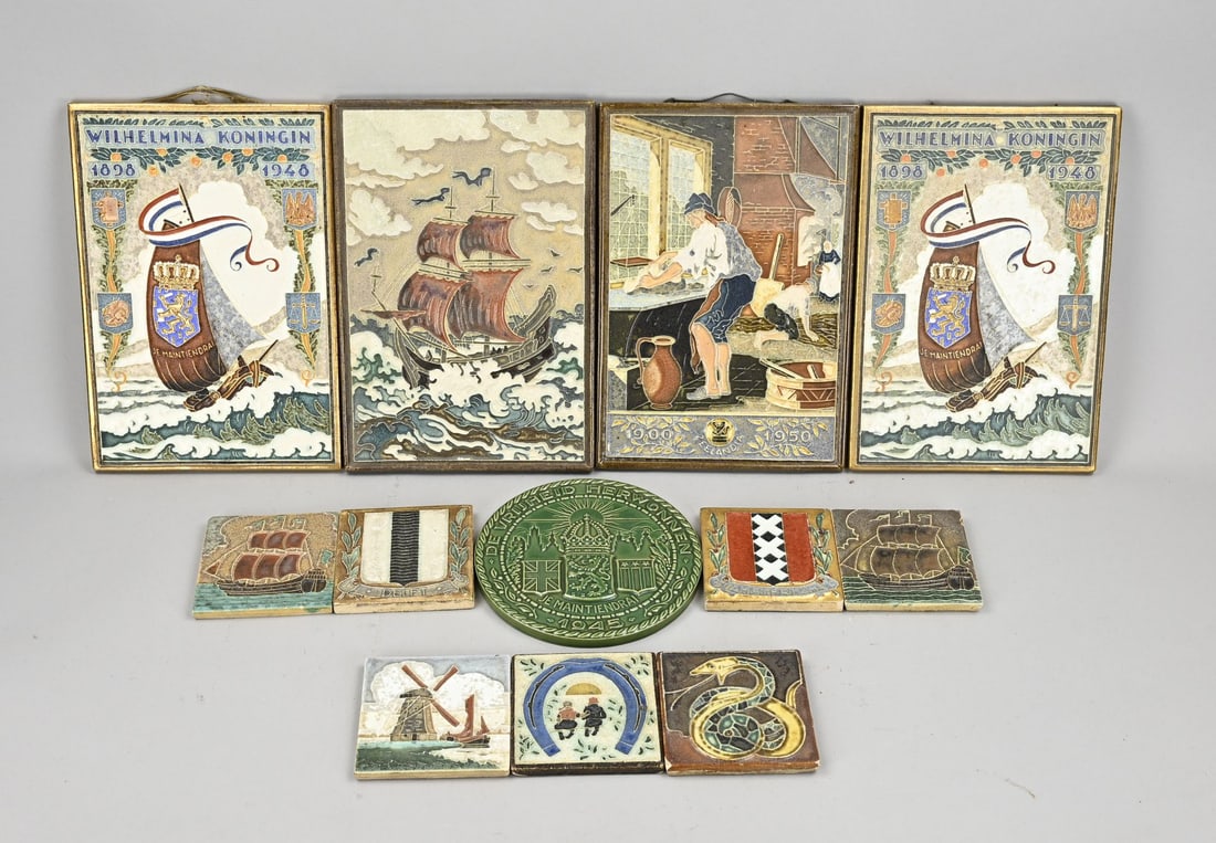 12x Cloisonné tile Mosa/Porceleyne Fles (1 of 1)