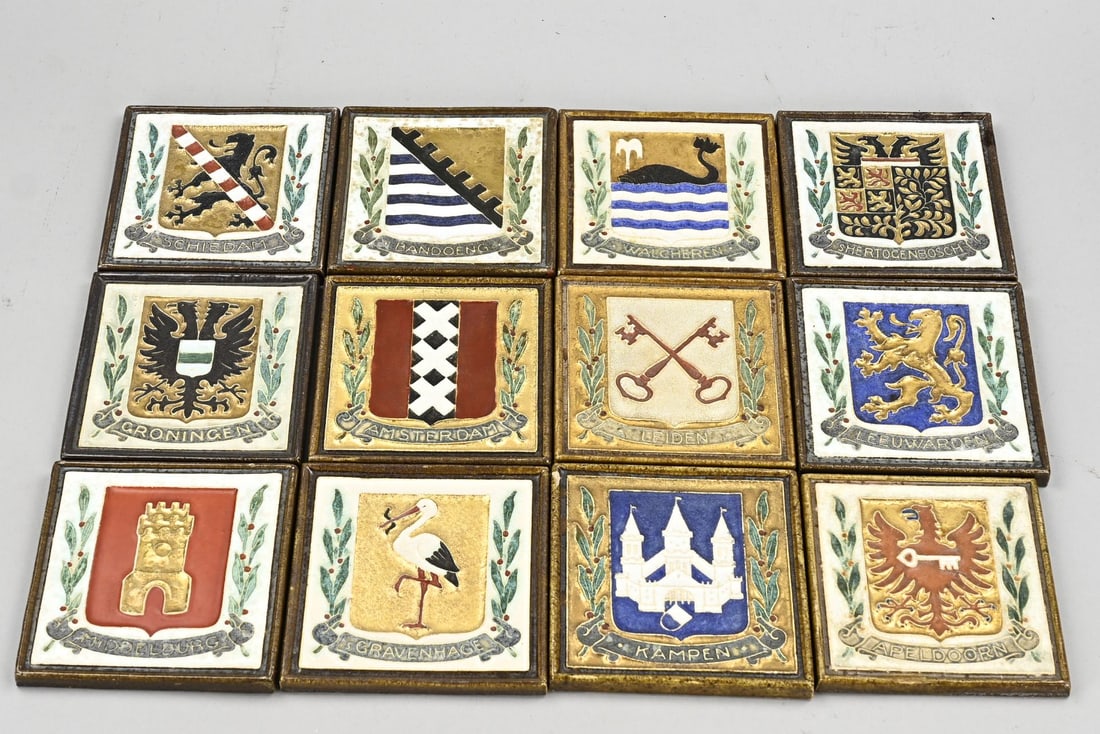 12x Cloisonné tile Porceleyne Fles (1 of 1)