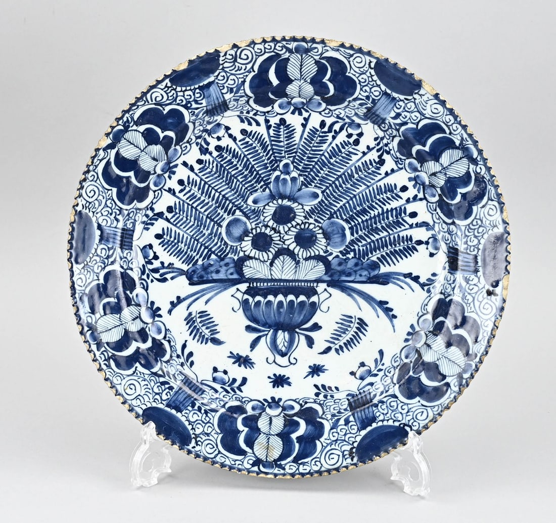 Delftware dish Ø 34.3 cm. (1 of 2)
