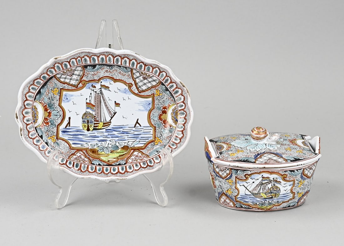 Butter dish + underplate (+ monogram) (1 of 2)
