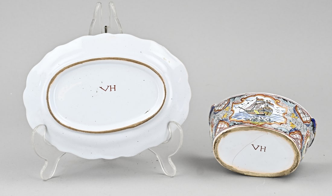 Butter dish + underplate (+ monogram) - 2
