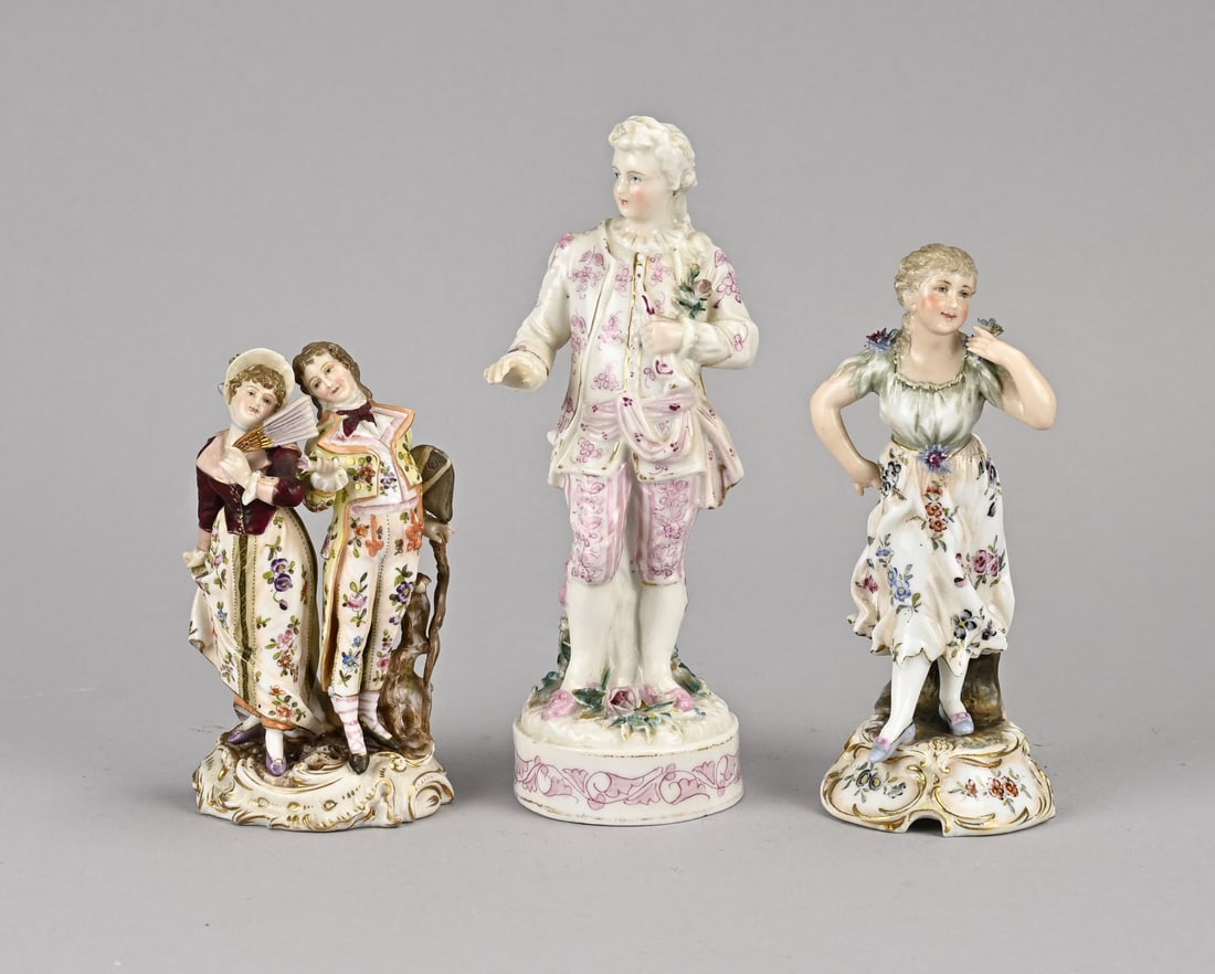 3x Antique porcelain figure (1 of 3)