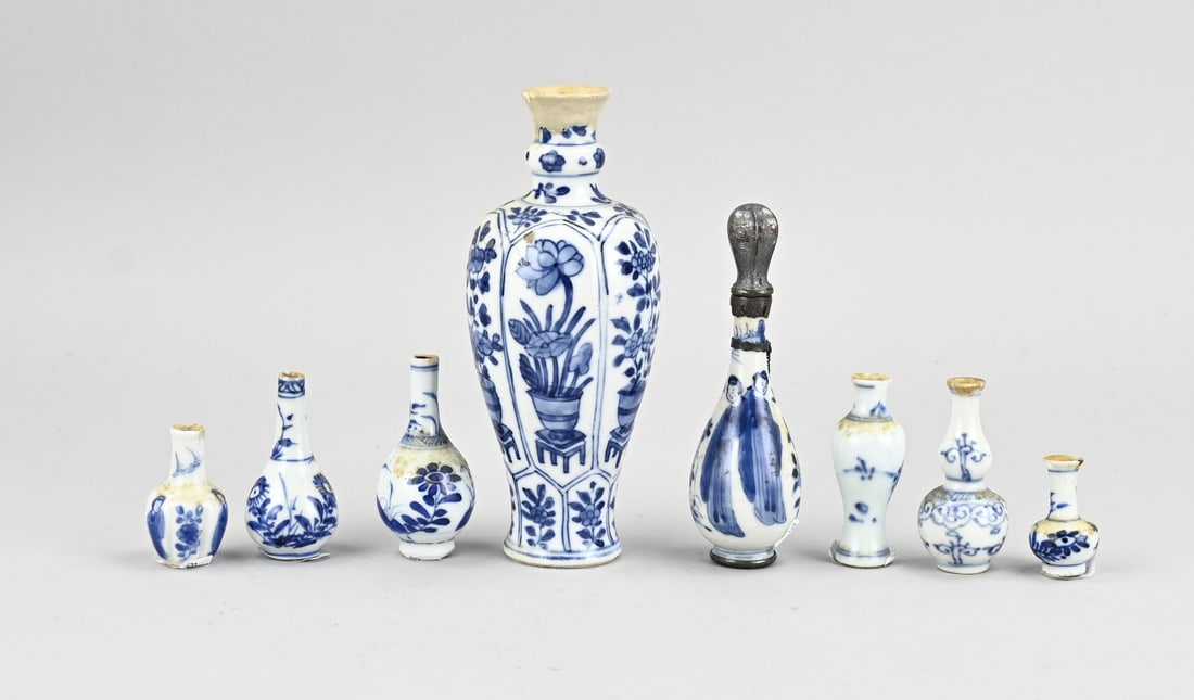 Lot of various Chinese vases (8x) (1 of 1)