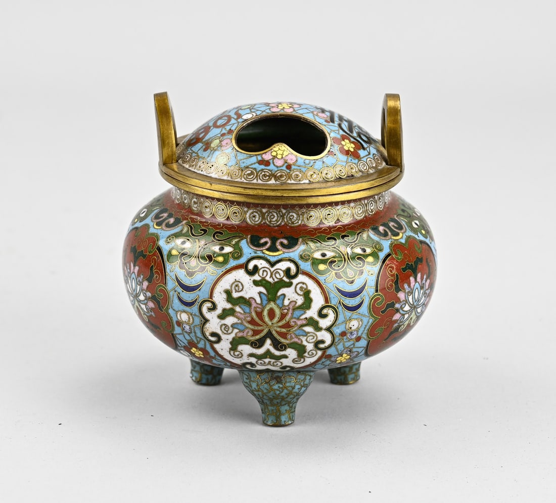 Antique Chinese incense burner Ø 10.3 cm. (1 of 1)