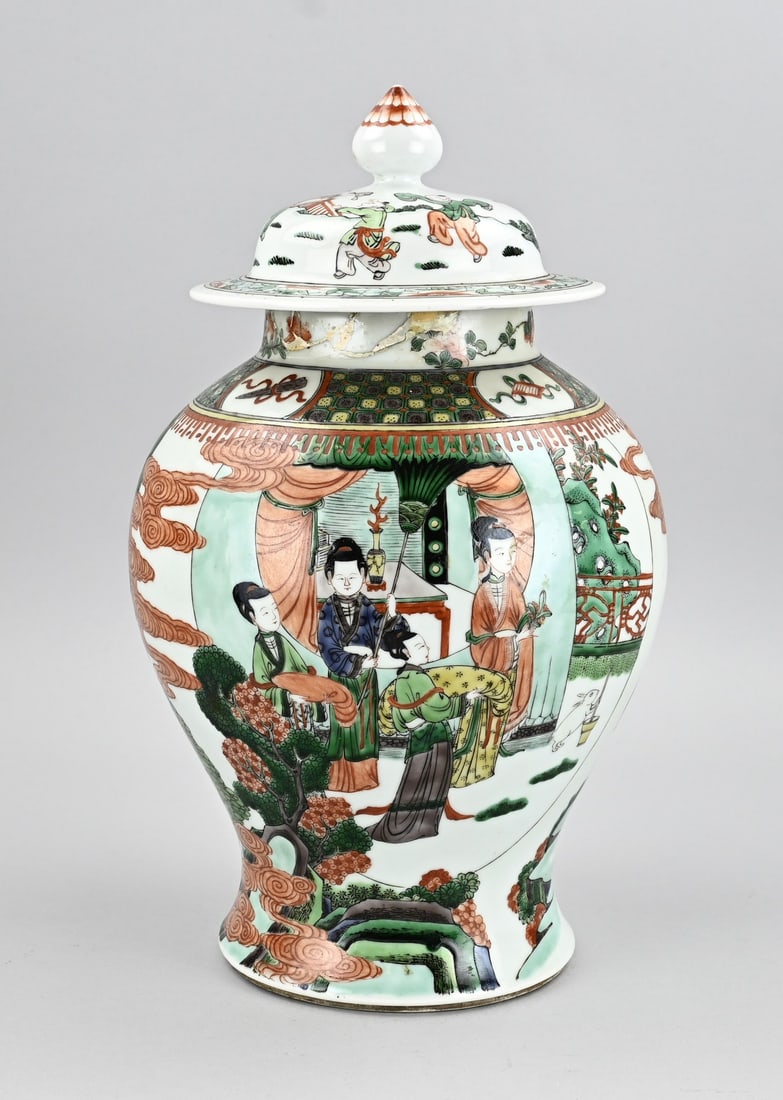 Chinese verte vase, H 40 cm. (1 of 1)