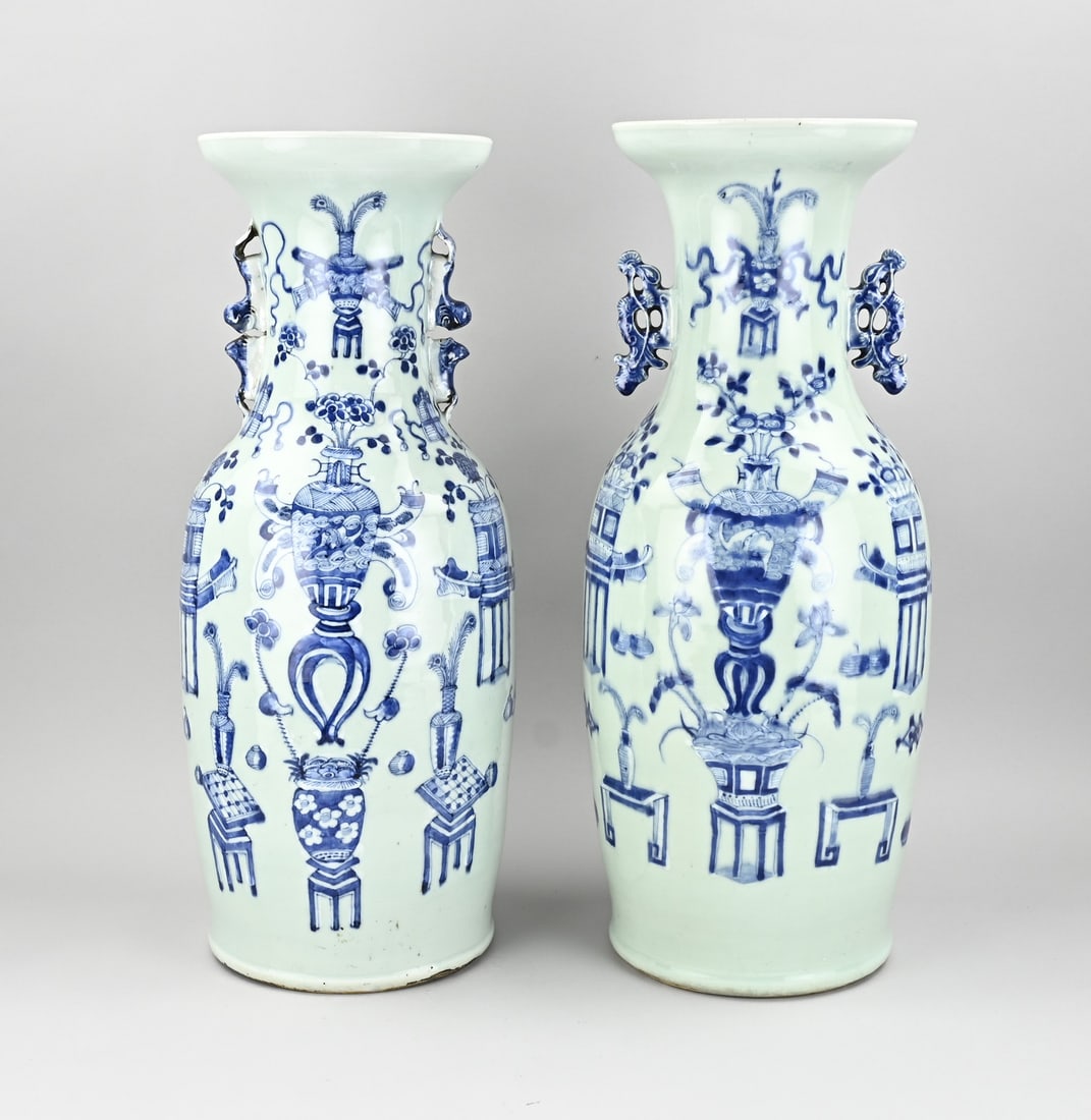 2x Chinese vase, H 57 cm. (1 of 1)