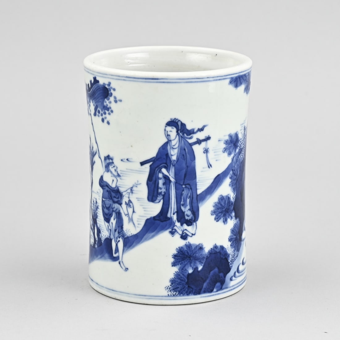 Chinese brush pot Ø 9.6 cm. (1 of 1)