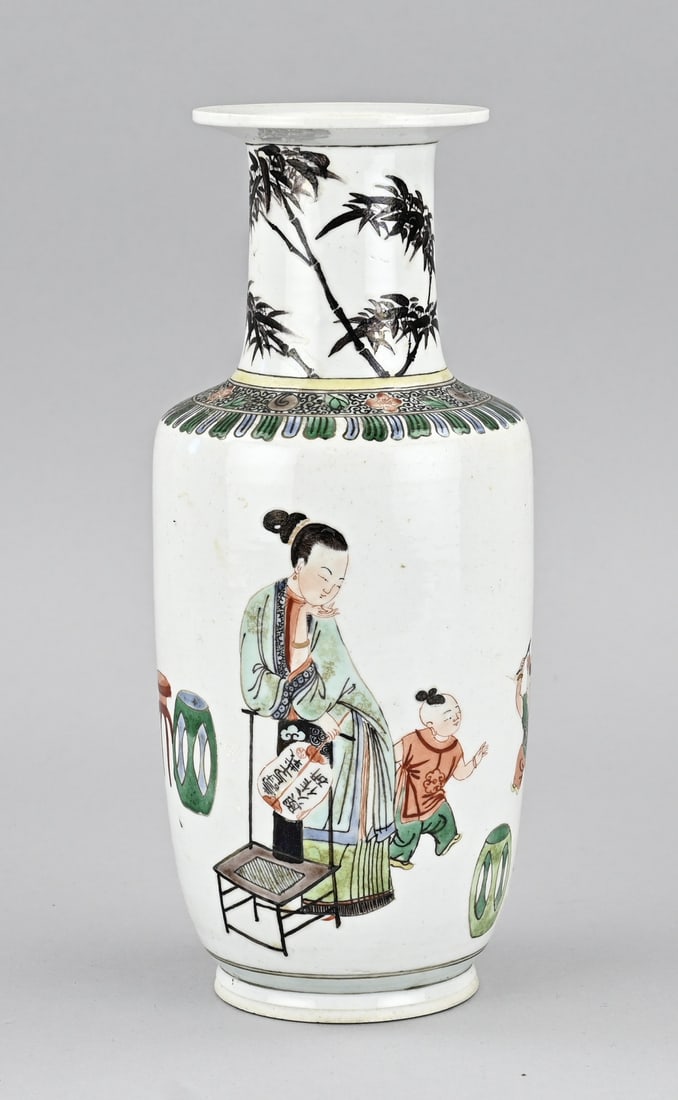 Chinese Verte vase, H 26 cm. (1 of 1)