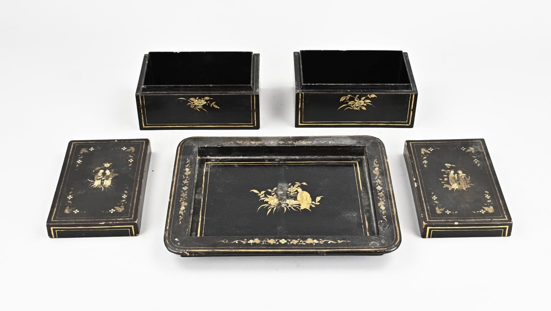 3x Chinese or Japanese lacquerware (1 of 1)