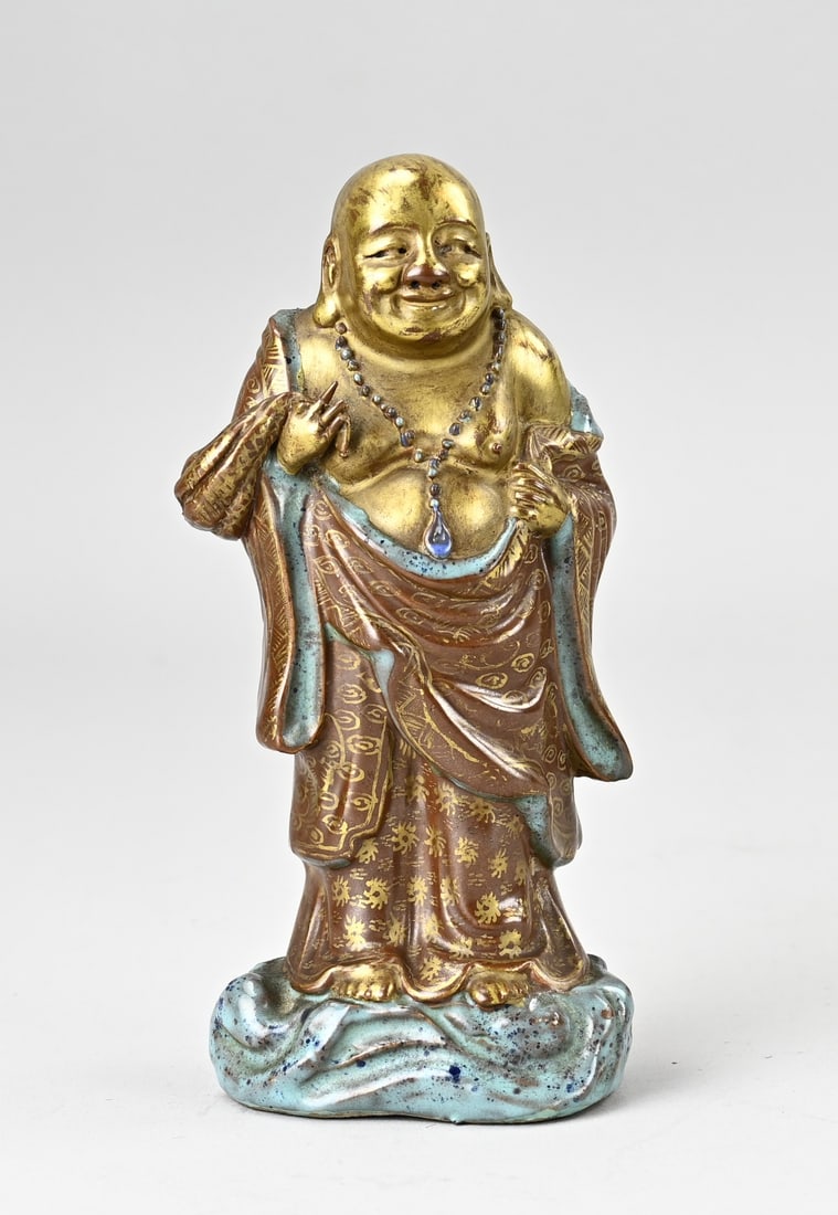 Chinese porcelain Buddha, H 16 cm. (1 of 1)