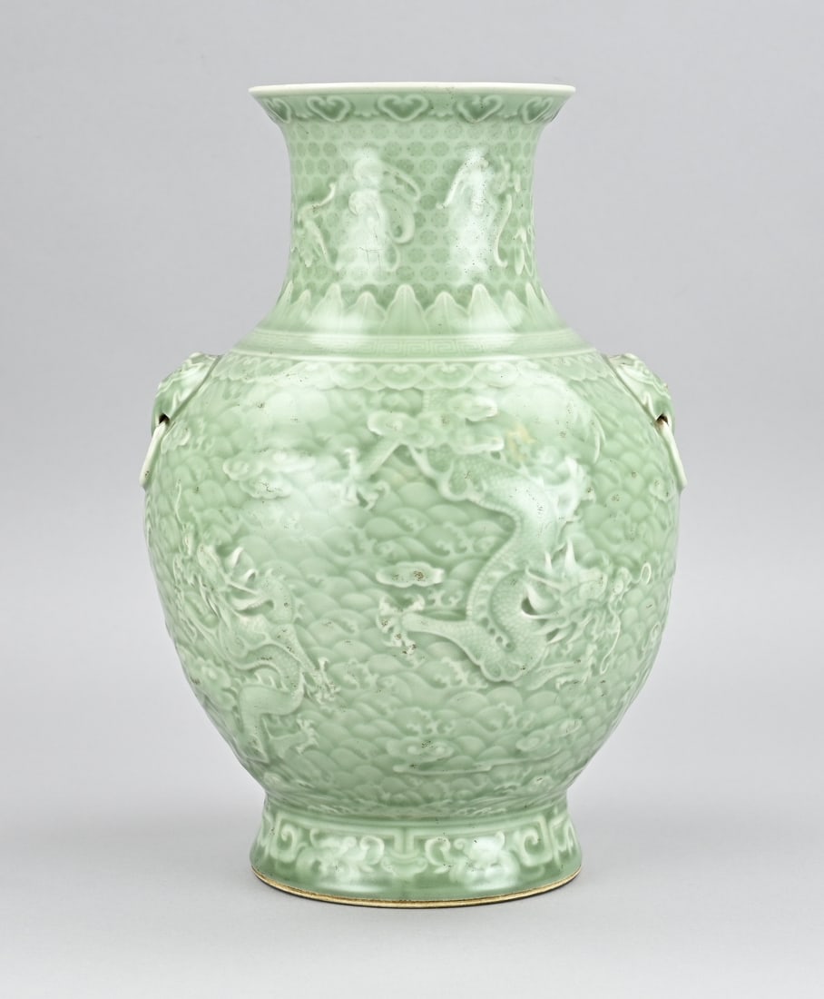Celadon vase, H 30 cm. (1 of 1)
