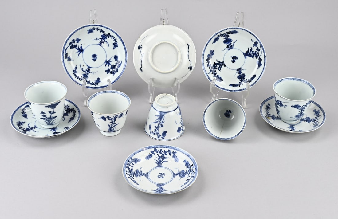 5 tall kangxi cups and 6 saucers (1 of 1)