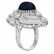 14K White Gold 13.34ct Sapphire and 2.50ct Diamond Ring - 2