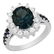 14k White Gold 3.00ct Blue Topaz 0.51ct Sapphire 0.69ct