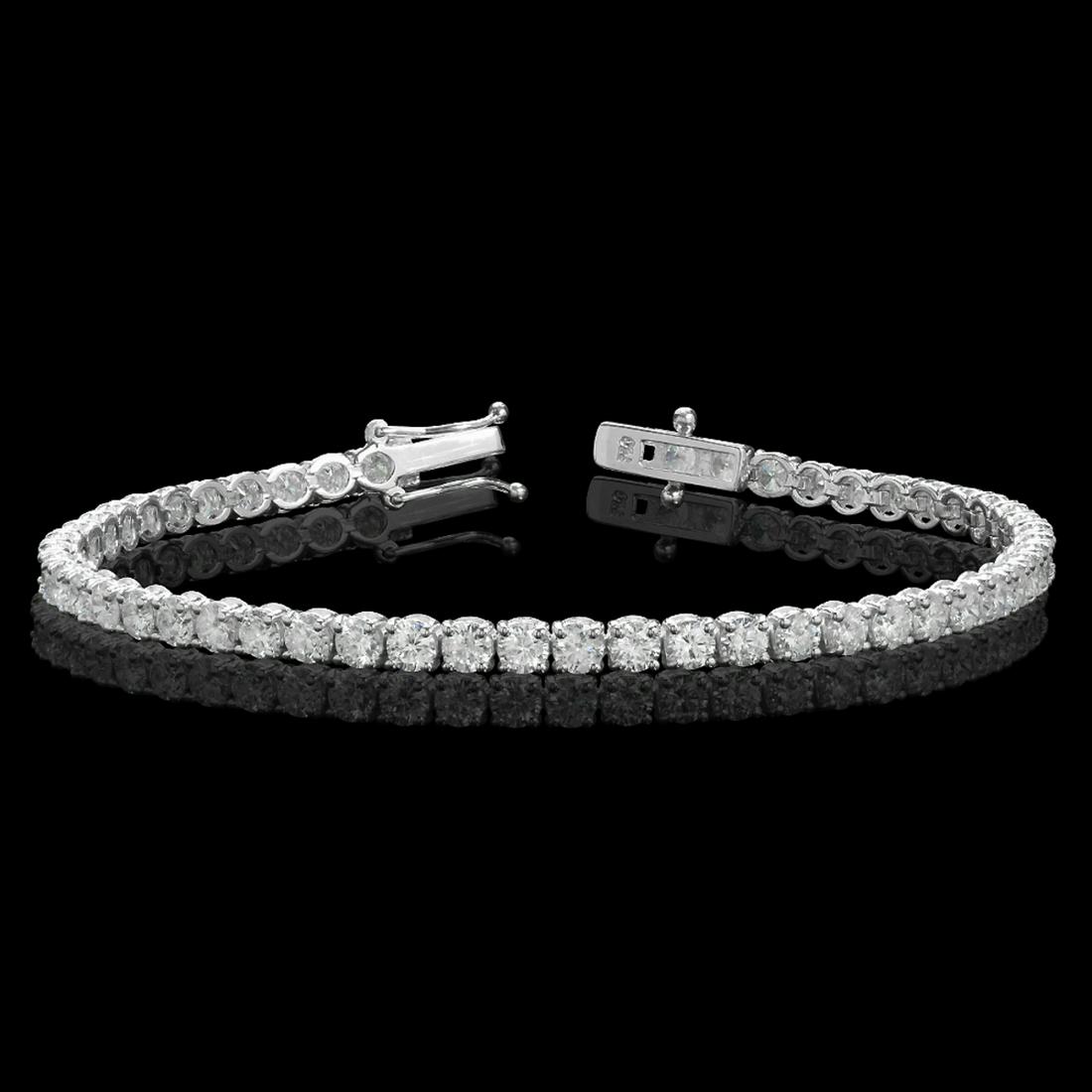 18k White Gold 6.71ct Diamond Bracelet: Retail: $25,263.00 ****** 18k White Gold 6.71ct Diamond Bracelet ****** Metal: 18K White Gold / Total Item Weight: 10.7 grams / Country Made: United States / / Main Stone: Diamond / Carat Total Weight