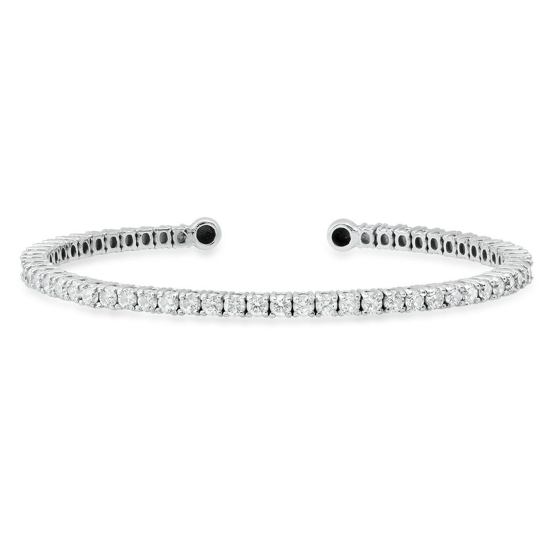 14K White Gold Setting with 2.79ct Diamond Bracelet: Retail: $8,940.00 ****** 14K White Gold Setting with 2.79ct Diamond Bracelet ****** Metal: 14K White Gold / Total Item Weight: 11.6 / Country Made: United States / / Main Stone: Diamond / Carat Total 