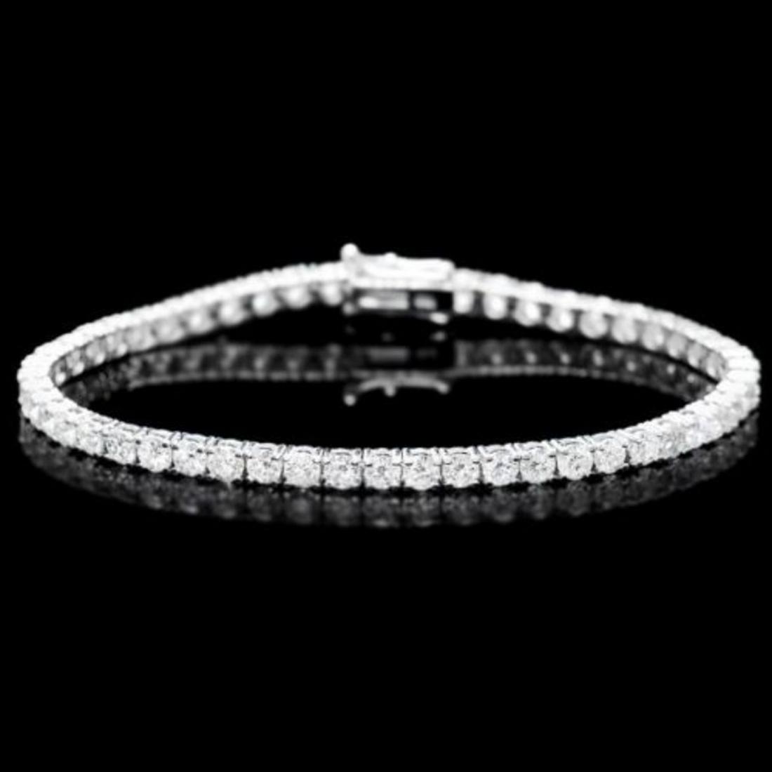 18K Gold 7.57ct Diamond Bracelet: Retail: $27,050.00 ****** 18K Gold 7.57ct Diamond Bracelet ****** Metal: 18K White Gold / Total Item Weight: 11.0 Grams / Country Made: United States / / Main Stone: Diamond / Carat Total Weight: 7.57