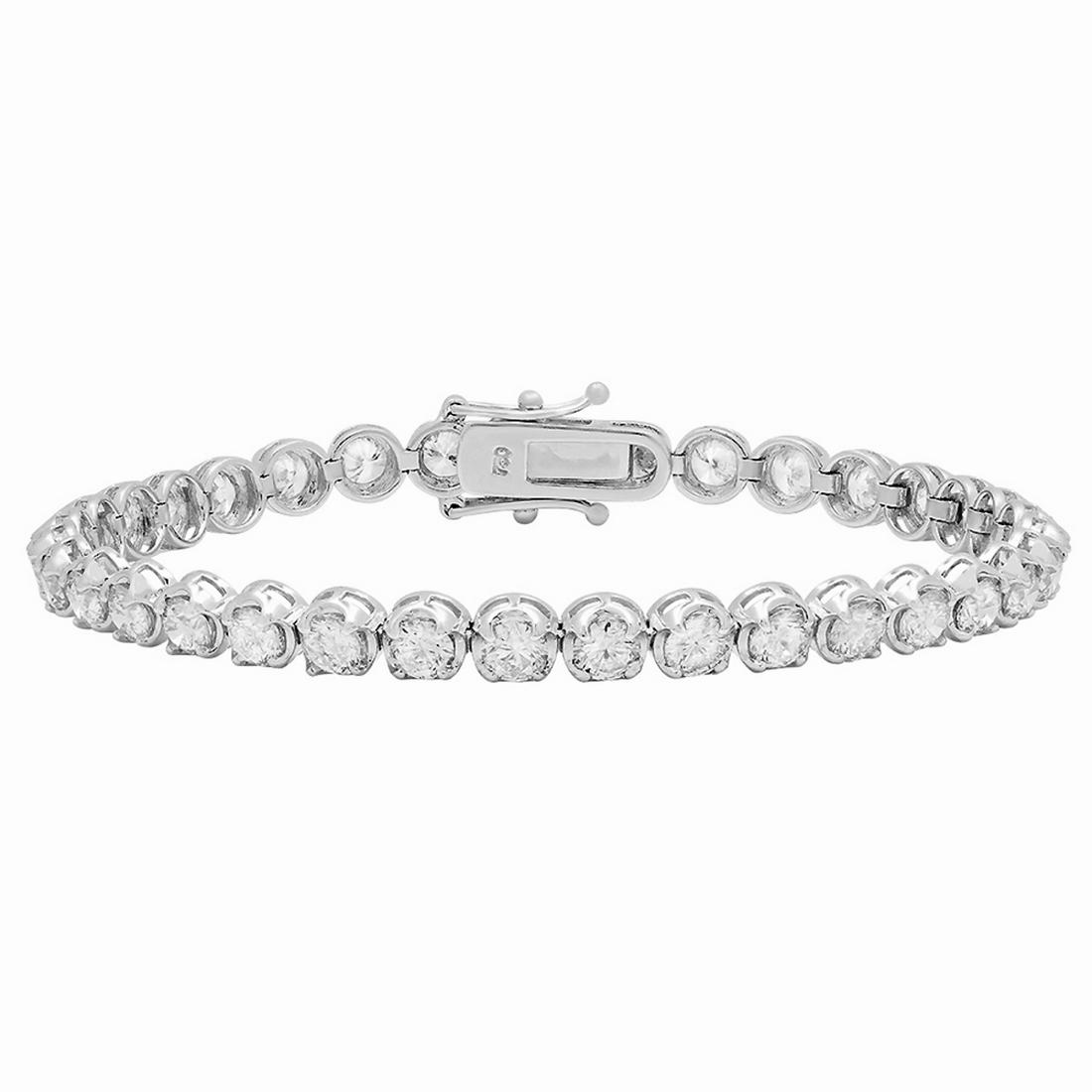 18k White Gold 8.19ct Diamond Tennis Bracelet: Retail: $36,280.00 ****** 18k White Gold 8.19ct Diamond Tennis Bracelet ****** Metal: 18K White Gold / Total Item Weight: 13.50 grams / Country Made: United States / / Main Stone: Diamond / Color: Non