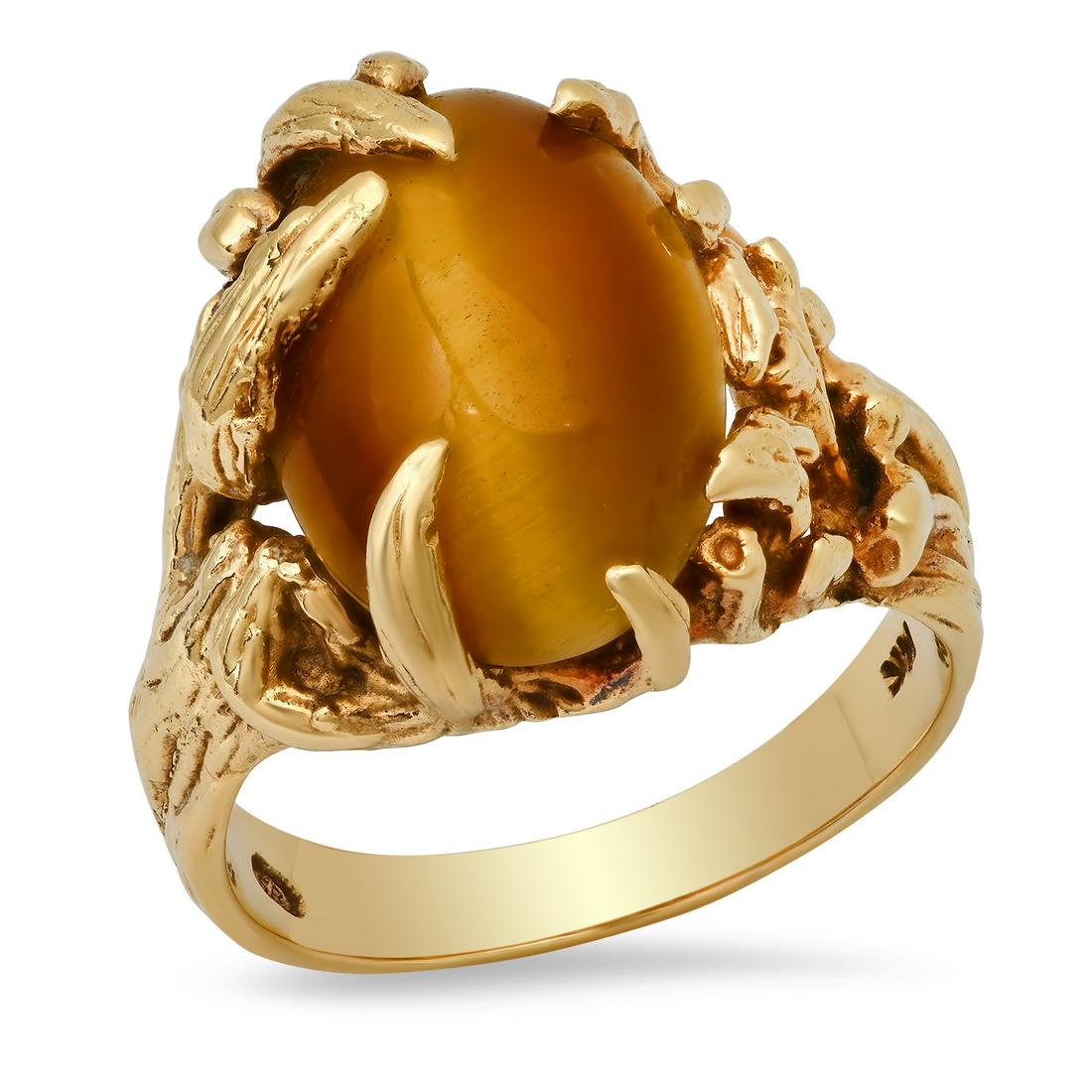 14K Yellow Gold Setting with 18*13mm Cat's Eye: Retail: $4,450.00 ****** 14K Yellow Gold Setting with 18*13mm Cat's Eye ****** Size: 11.5(we offer free resizing to winning bidders) / Metal: 14K Yellow Gold / Total Item Weight: 11 Grams / Country Ma