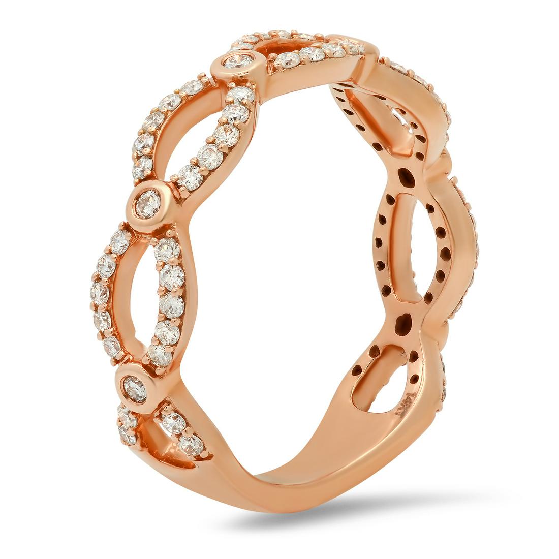 18K Rose Gold Setting with 0.54ct Diamond Ladies Ring: Retail: $3,140.00 ****** 18K Rose Gold Setting with 0.54ct Diamond Ladies Ring ****** Size: 7 / Metal: 18K Rose Gold / Total Item Weight: 3.6 Grams / Country Made: United States / / Main Stone: Diamon