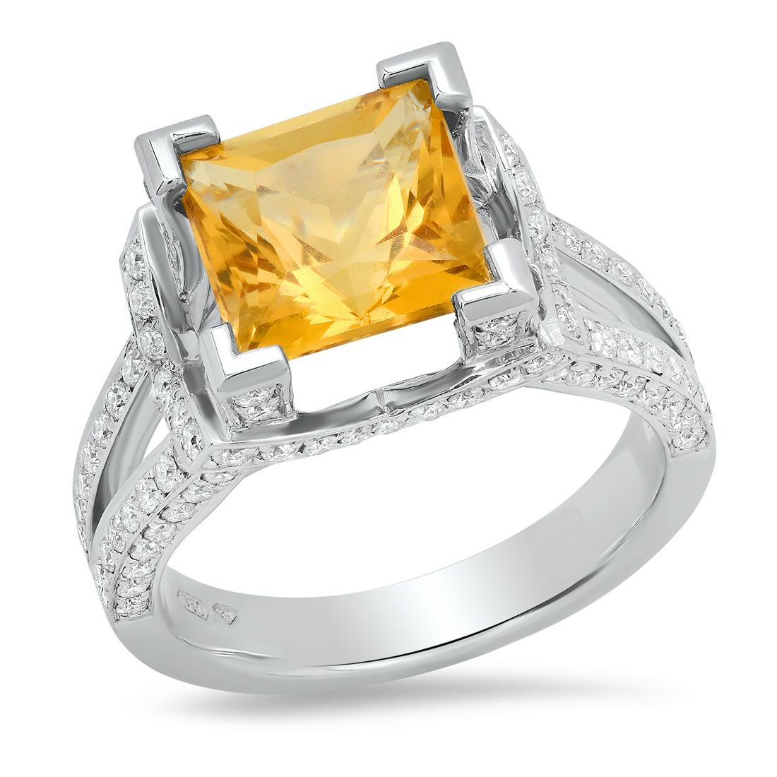 18K White Gold Setting with 3.36ct Tourmaline and 1.16ct Diamond Ladies Ring: Retail: $9,237.00 ****** 18K White Gold Setting with 3.36ct Tourmaline and 1.16ct Diamond Ladies Ring ****** Size: 7 (we offer free resizing to winning bidders) / Metal: 18K White Gold / Total Item We