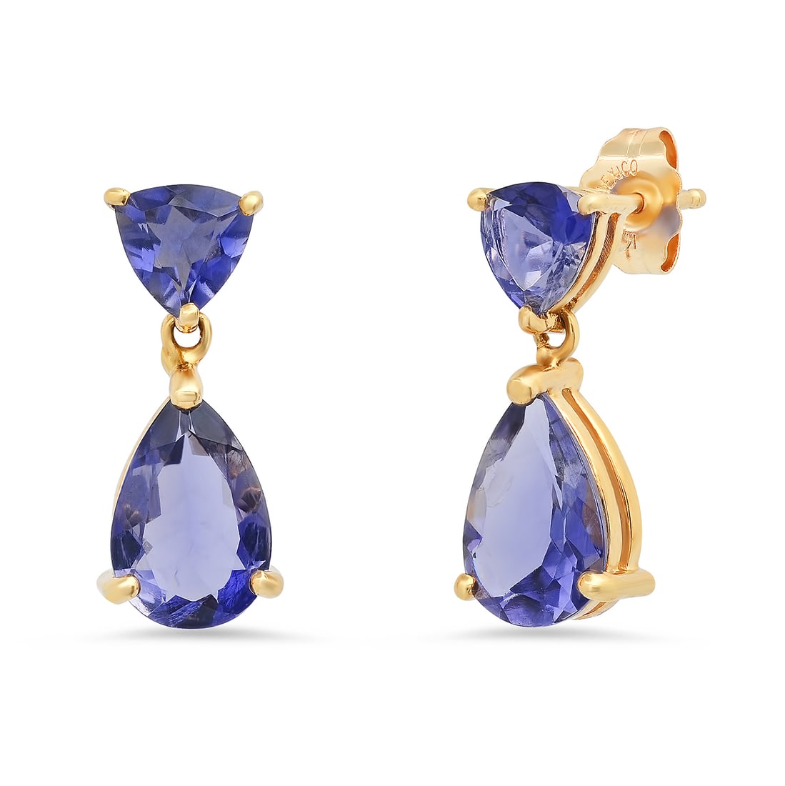 14K Yellow Gold Setting with 2.64ct Tanzanite Earrings: Retail: $4,250.00 ****** 14K Yellow Gold Setting with 2.64ct Tanzanite Earrings ****** Metal: 14K Yellow Gold / Total Item Weight: 1.9 Grams / Country Made: United States / / Main Stone: Tanzanite / C