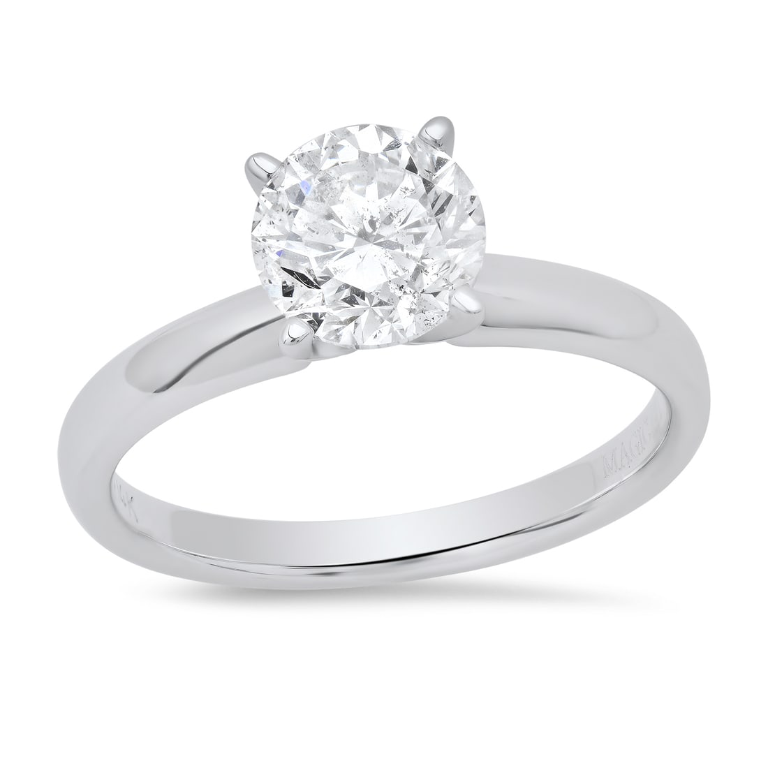 14K White Gold Setting with 1.52ct Diamond Solitaire Ladies Ring: Retail: $18,886.00 ****** 14K White Gold Setting with 1.52ct Diamond Solitaire Ladies Ring ****** Size: 7 (we offer free resizing to winning bidders) / Metal: 14K White Gold / Total Item Weight: 3.4 G