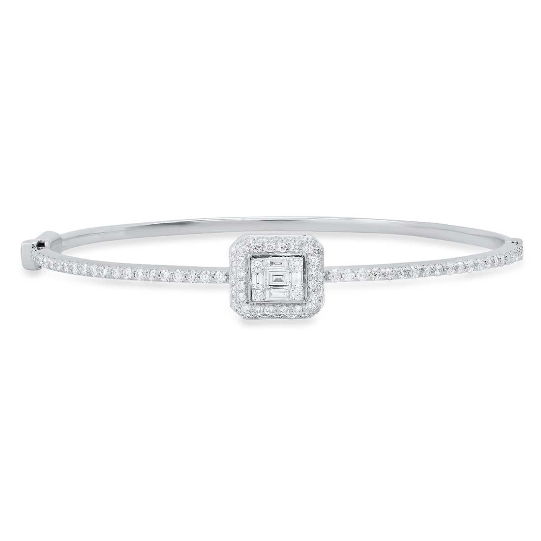 18K White Gold Setting with 2.00ct Diamond Bangle Bracelet: Retail: $8,430.00 ****** 18K White Gold Setting with 2.00ct Diamond Bangle Bracelet ****** Metal: 18K White Gold / Total Item Weight: 9.70 Grams / Country Made: United States / / Main Stone: Diamond /