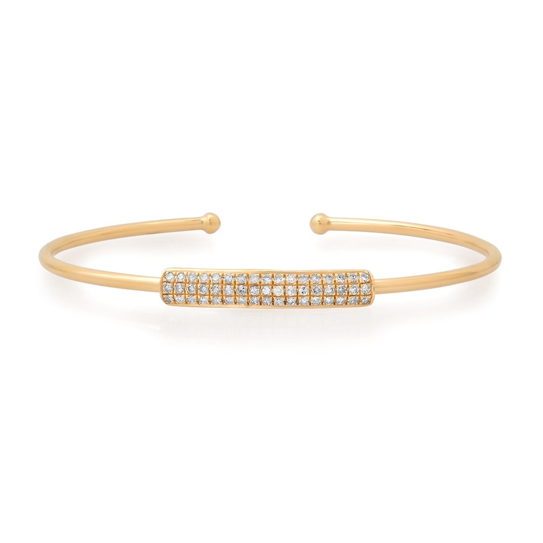 14K Yellow Gold Setting with 0.52ct LALI" Designor Diamond Bangle Bracelet": Retail: $2,520.00 ****** 14K Yellow Gold Setting with 0.52ct LALI" Designor Diamond Bangle Bracelet ****** Metal: 14K Yellow Gold / Total Item Weight: 4.8 Grams / Country Made: United States / / Main 