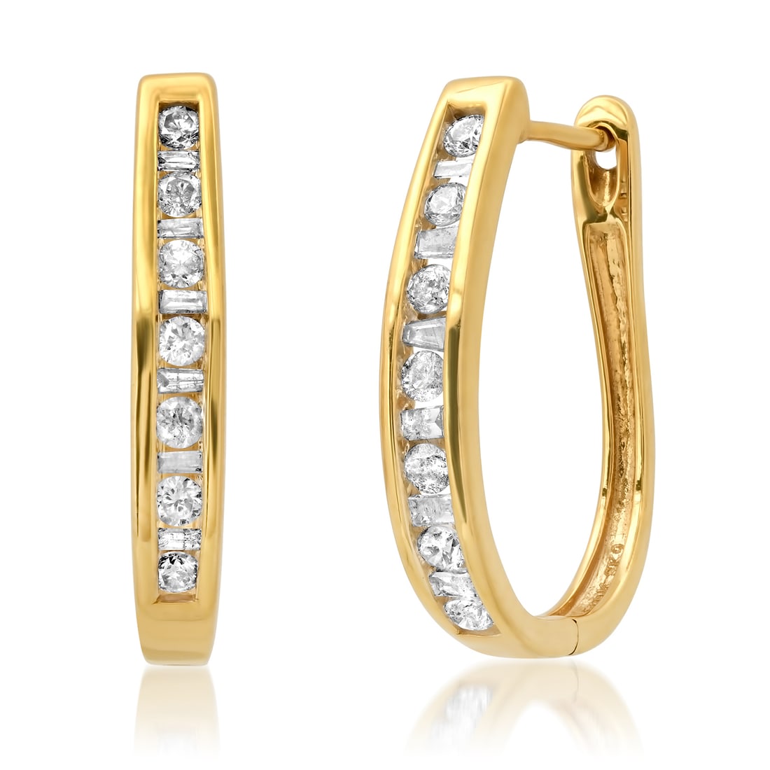 10K Yellow Gold Setting with 0.56ct Diamond Earrings: Retail: $2,160.00 ****** 10K Yellow Gold Setting with 0.56ct Diamond Earrings ****** Metal: 10K Yellow Gold / Total Item Weight: 3.1 Grams / Country Made: United States / / Main Stone: Diamond / Carat