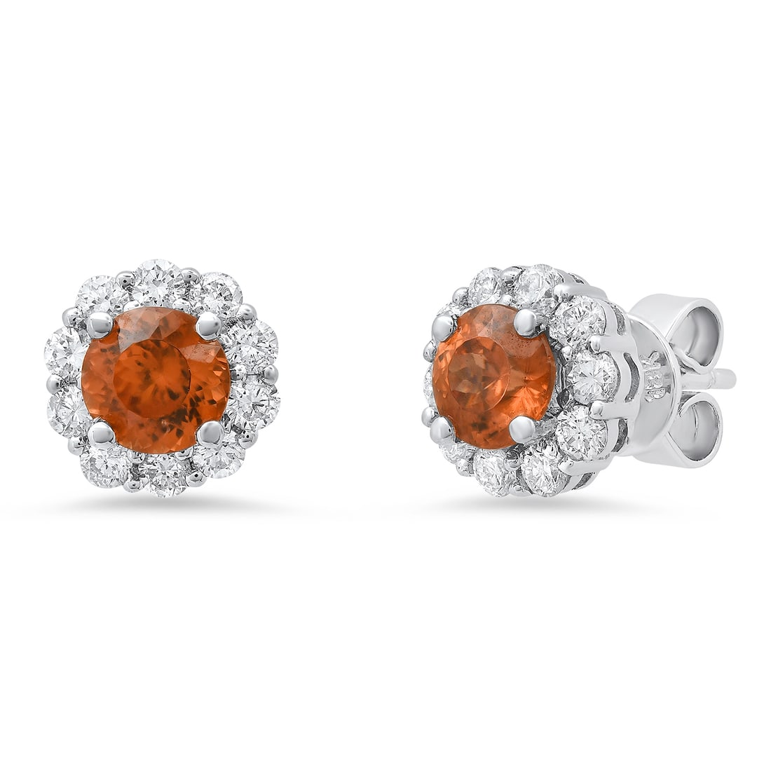 18K White Gold Setting with 1.94ct Zircon and 0.77ct Diamond Earrings: Retail: $4,650.00 ****** 18K White Gold Setting with 1.94ct Zircon and 0.77ct Diamond Earrings ****** Size: 3/8 round / Metal: 18K White Gold / Total Item Weight: 4.1 Grams / Country Made: United Stat