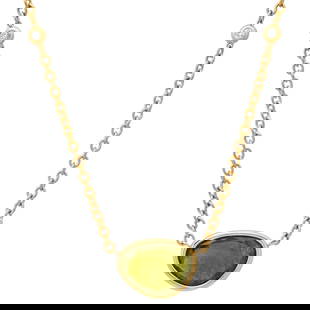 18K Yellow Gold Diamond and Green Tourmaline Necklace: Retail: $4,975.00 ****** 18K Yellow Gold Diamond and Green Tourmaline Necklace ****** Size: 16 / Metal: 18K Yellow Gold / Total Item Weight: 9.6 Grams / Country Made: United States / / Main Stone: