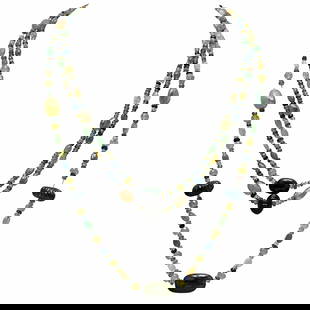319.00ct Multi-Stone Three Strands Necklace: Retail: $6,435.00 ****** 319.00ct Multi-Stone Three Strands Necklace ****** Metal: 21k Yellow Gold Clasp / Total Item Weight: None / Country Made: United States / / Main Stone: Multi-Stone / Color: