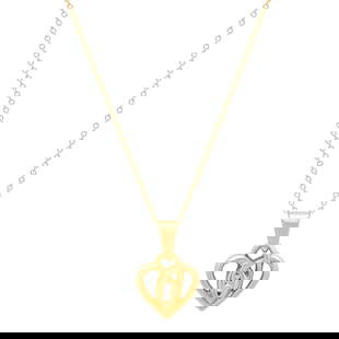 14K Yellow Gold Setting with 0.002ct Diamond Heart Pendant: Retail: $1,150.00 ****** 14K Yellow Gold Setting with 0.002ct Diamond Heart Pendant ****** Size: 18 / Metal: 14K Yellow Gold / Total Item Weight: 3.3 Grams / Country Made: United States / / Main