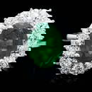 14K White Gold 3.17ct Emerald and 1.86ct Diamond Ring