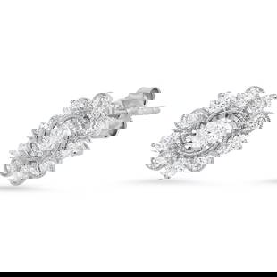 14K White Gold Setting with 0.30ct Center Diamond and 0.90tcw Diamond Earrings: Retail: $4,500.00 ****** 14K White Gold Setting with 0.30ct Center Diamond and 0.90tcw Diamond Earrings ****** Metal: 14K White Gold / Total Item Weight: 1.9 Grams / Country Made: United States / /