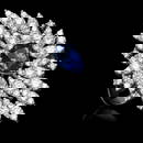 14K White Gold 2.60ct Sapphire and 3.26ct Diamond Ring