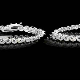 18K White Gold and 8.86ct Diamond Bracelet