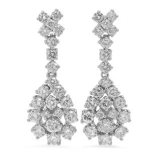 14K Gold 2.91ct Diamond Earrings: Retail: $9,365.00 ****** 14K Gold 2.91ct Diamond Earrings ****** Metal: 14K Solid Gold / Total Item Weight: 4.5 grams / Country Made: United States / / Main Stone: Diamond / Carat Total Weight: 4.5 /