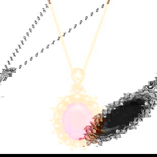 14k Rose Gold 7.15ct Ruby 0.91ct Diamond Pendant: Retail: $4,800.00 ****** 14k Rose Gold 7.15ct Ruby 0.91ct Diamond Pendant ****** Metal: 14K Rose Gold / Total Item Weight: 4.7 grams / Country Made: United States / / Main Stone: Ruby / Color: Red / C