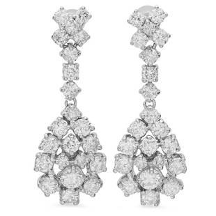 14K Gold 3.17ct Diamond Earrings: Retail: $10,670.00 ****** 14K Gold 3.17ct Diamond Earrings ****** Metal: 14K Solid Gold / Total Item Weight: 4.4 grams / Country Made: United States / / Main Stone: Diamond / Carat Total Weight: 3.17