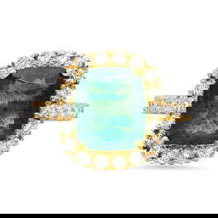 14K Yellow Gold 5.03ct Emerald and 1.00ct Diamond Ring: Retail: $21,500.00 ****** 14K Yellow Gold 5.03ct Emerald and 1.00ct Diamond Ring ****** Metal: 14K Yellow Gold / Total Item Weight: 7.5 Grams / Country Made: United States / / Main Stone: Emerald / Co