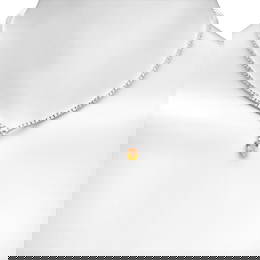 14K Gold 1.51ct Orange Sapphire 4.13cts Diamond Necklace